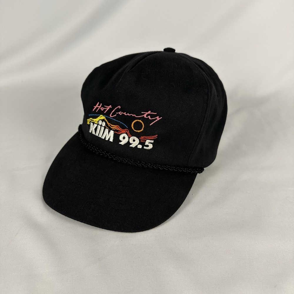 Vintage Kiim 99.5 Rope Strapback Hat Hot Country Music Nissun Cap Structured